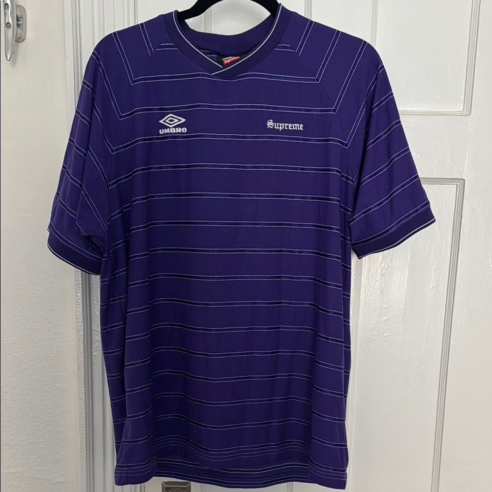 Umbro x Supreme Purple Striped Men's Shirt
